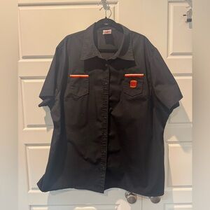 Burger King Uniform Managers Shirt Collared Black Unisex Size 4XL